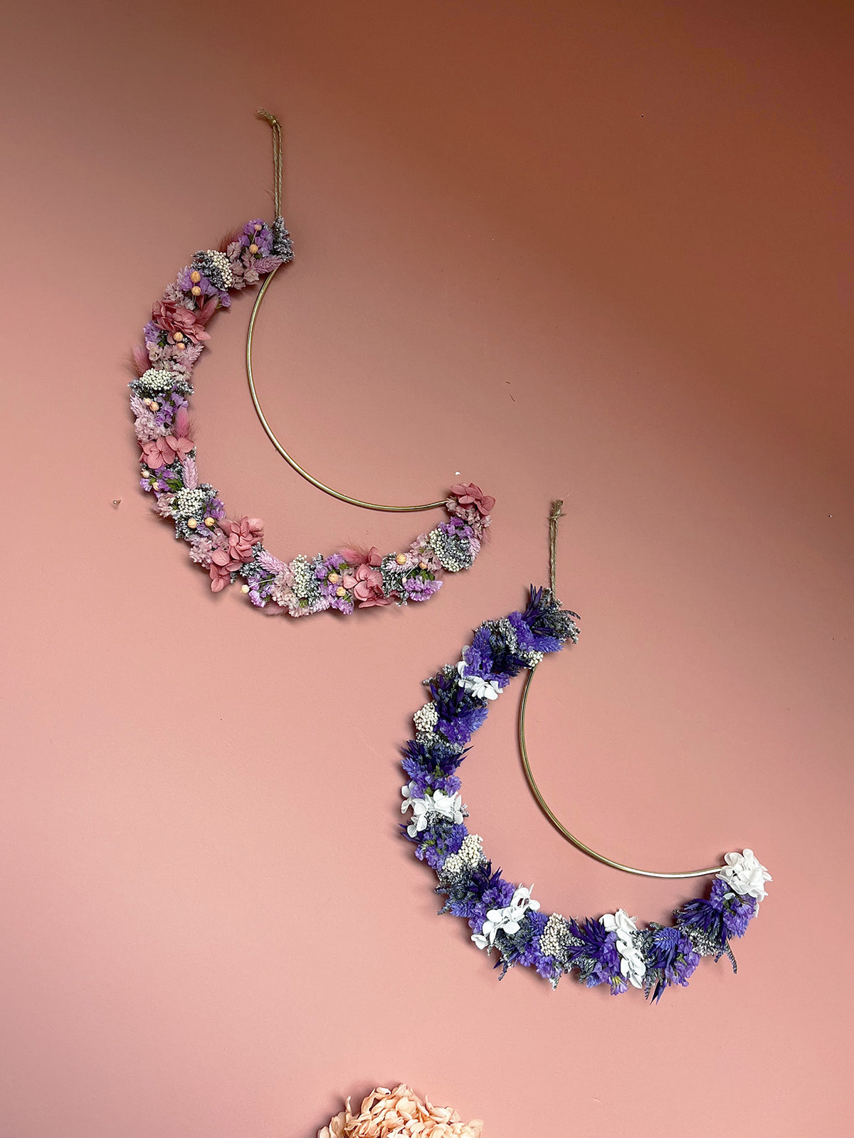 Décoration en fleurs séchées LUNA rose
