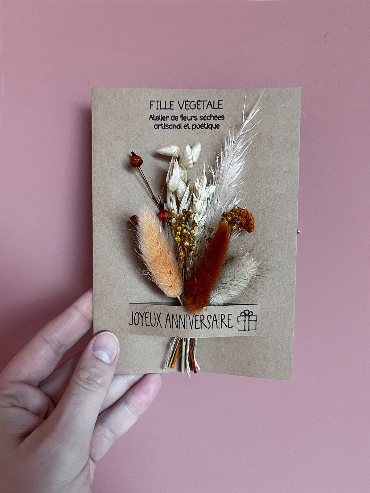 Carte "Joyeux anniversaire" avec bouquet