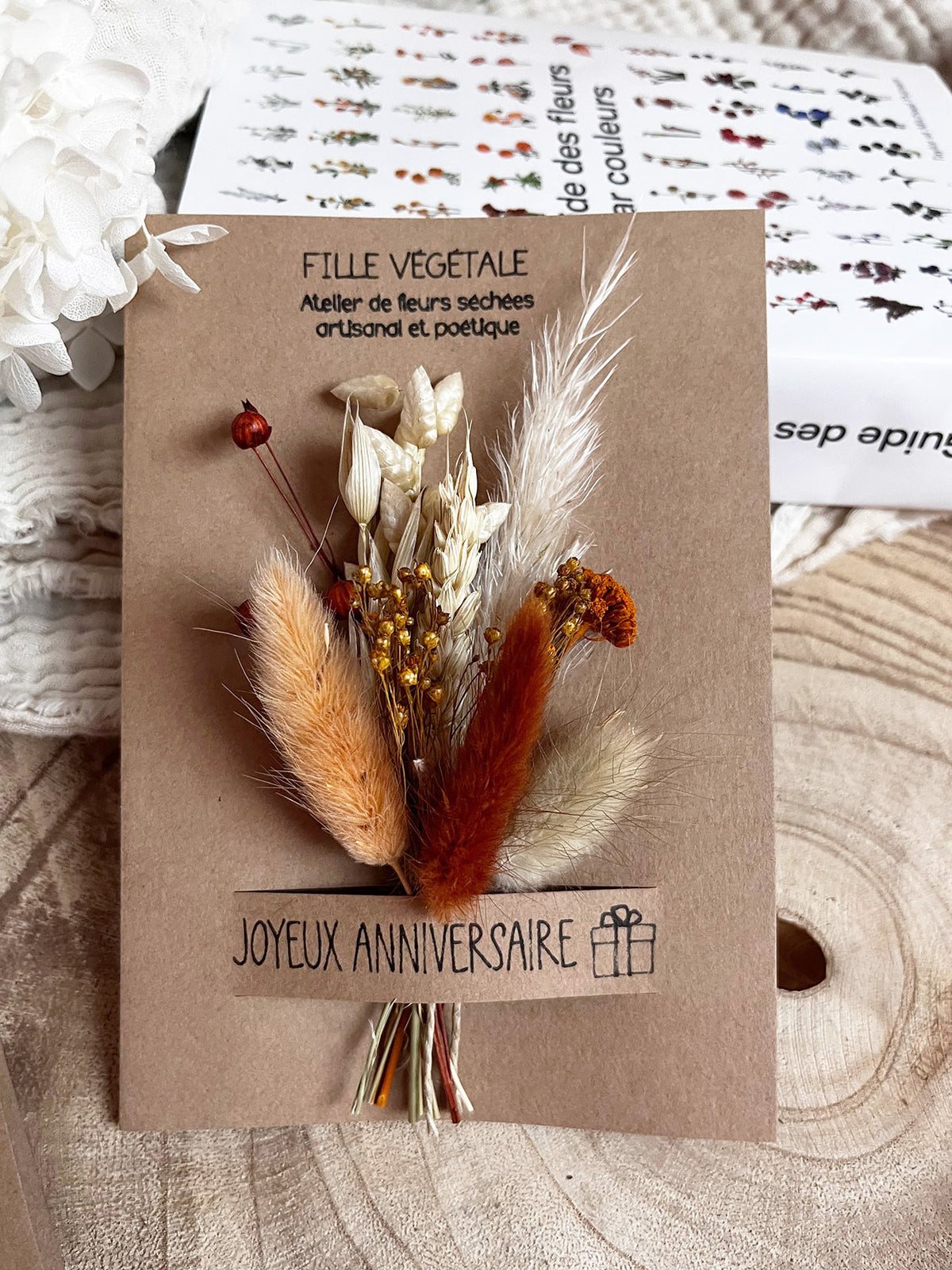 Carte "Joyeux anniversaire" avec bouquet