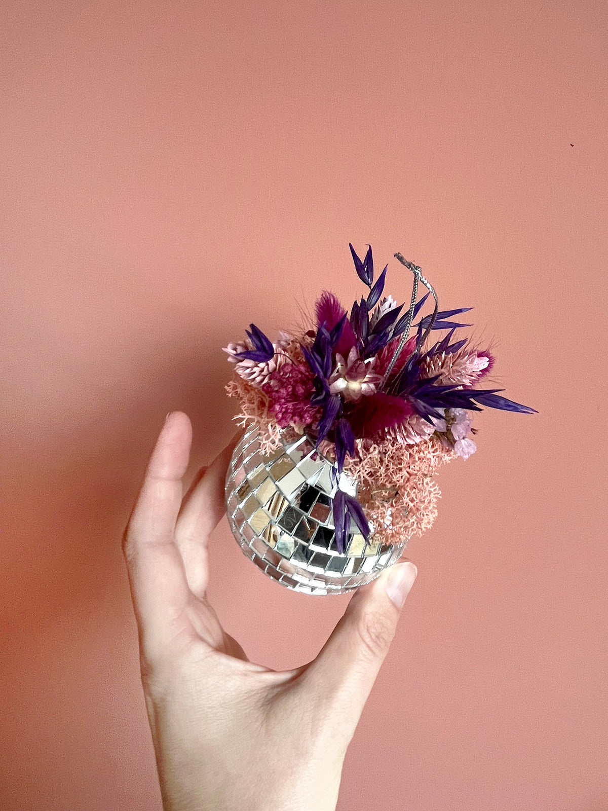Boule disco fleurie