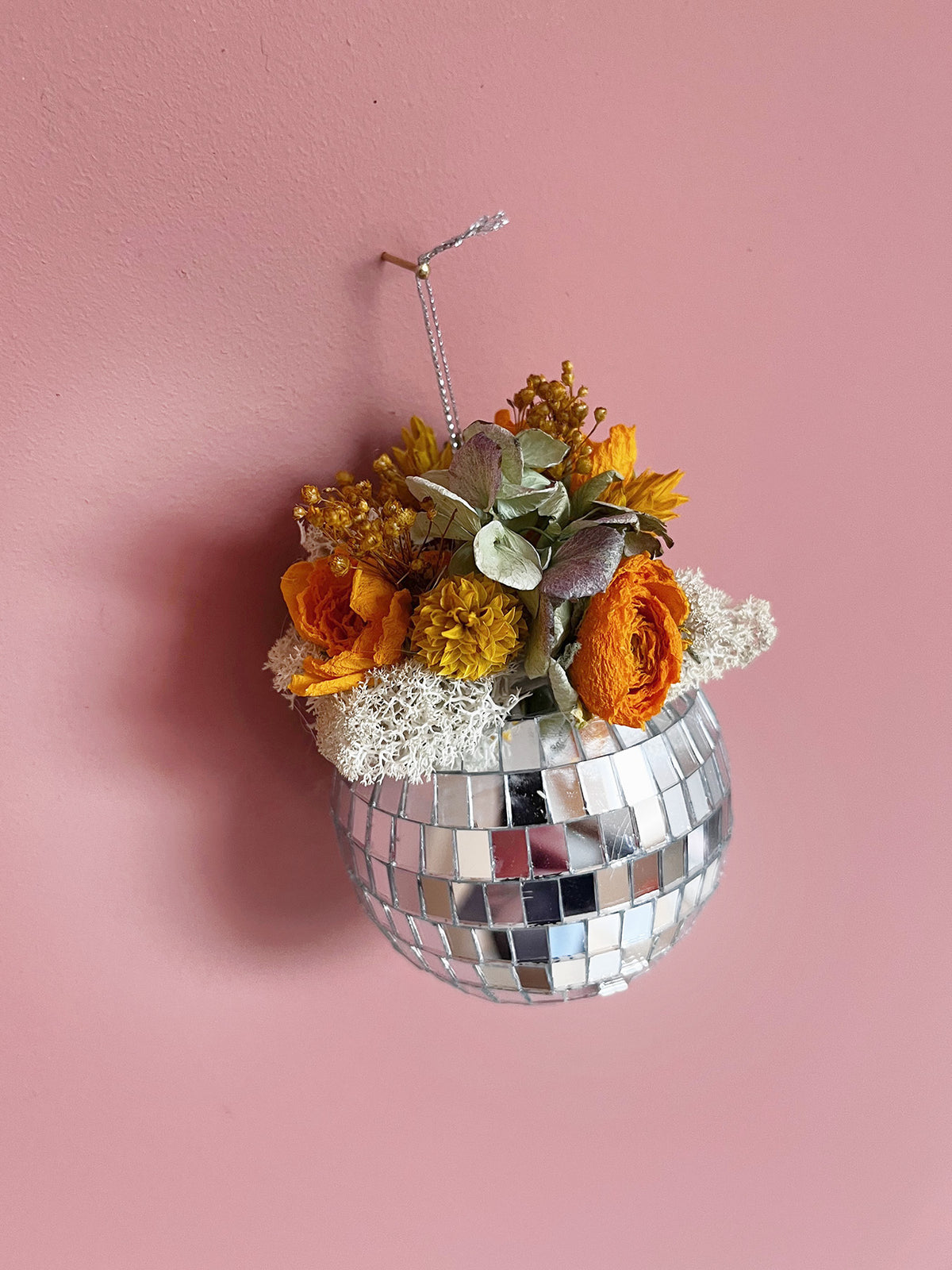 Boule disco fleurie