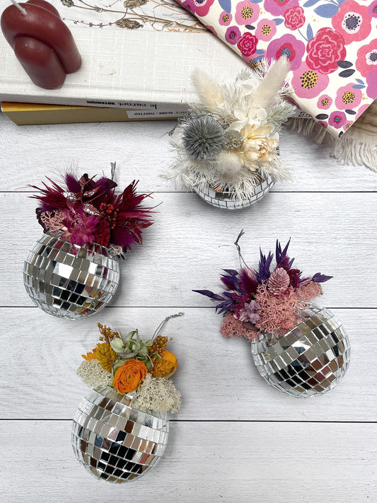 Boule disco fleurie