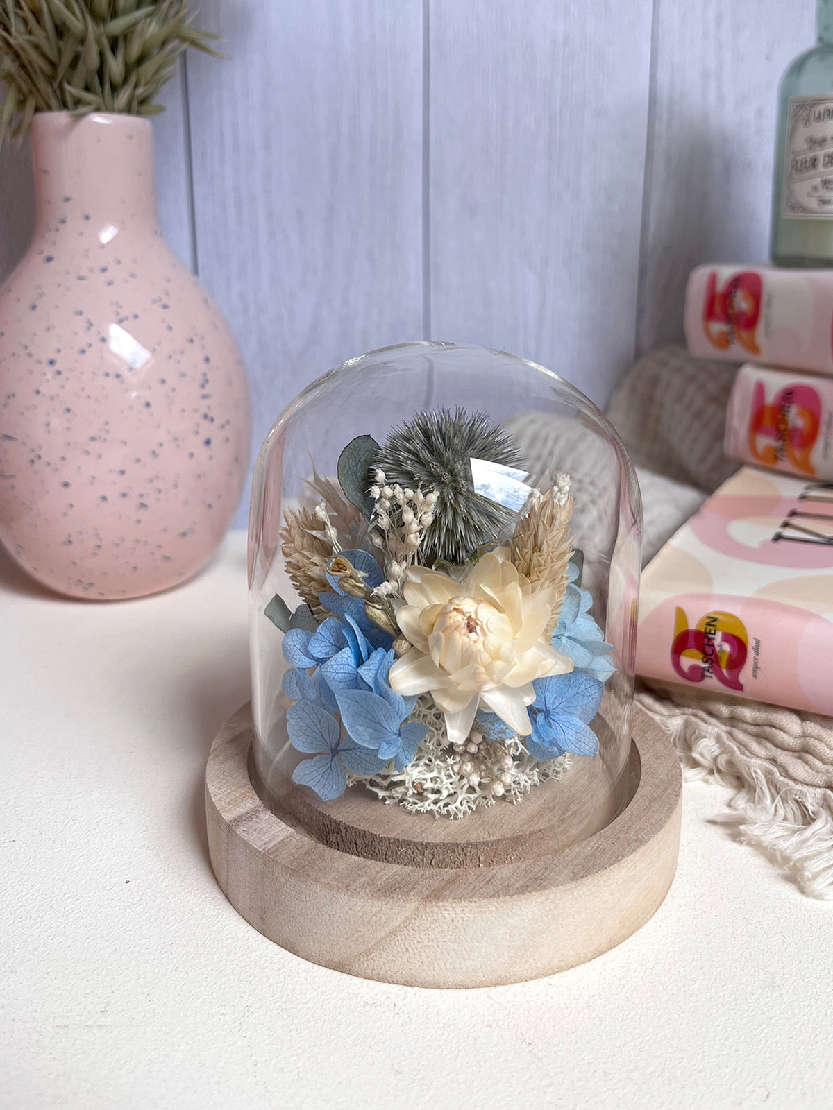 Petite cloche de fleurs séchées IRIS