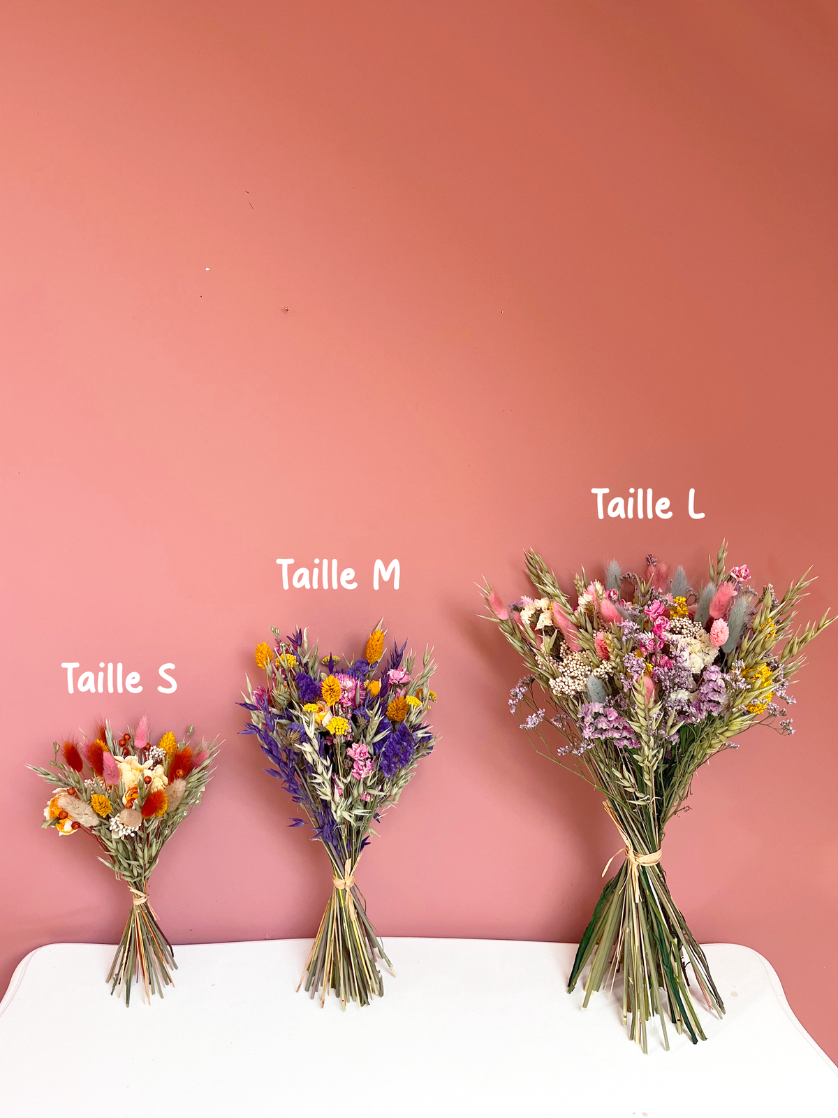 Bouquet de fleurs séchées sur mesure