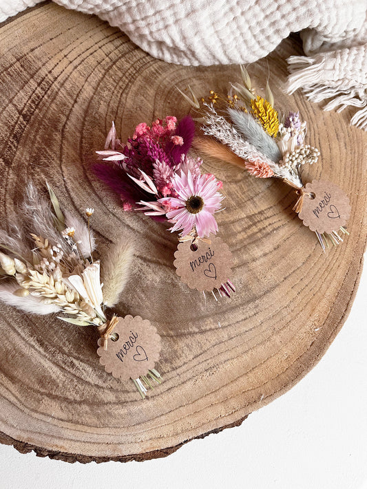 Mini bouquet de fleurs séchées personnalisable
